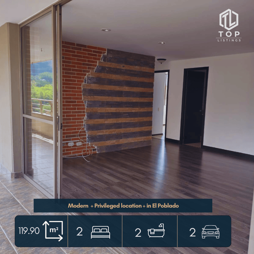 Apartament for sale located in the unique location (In El Poblado).